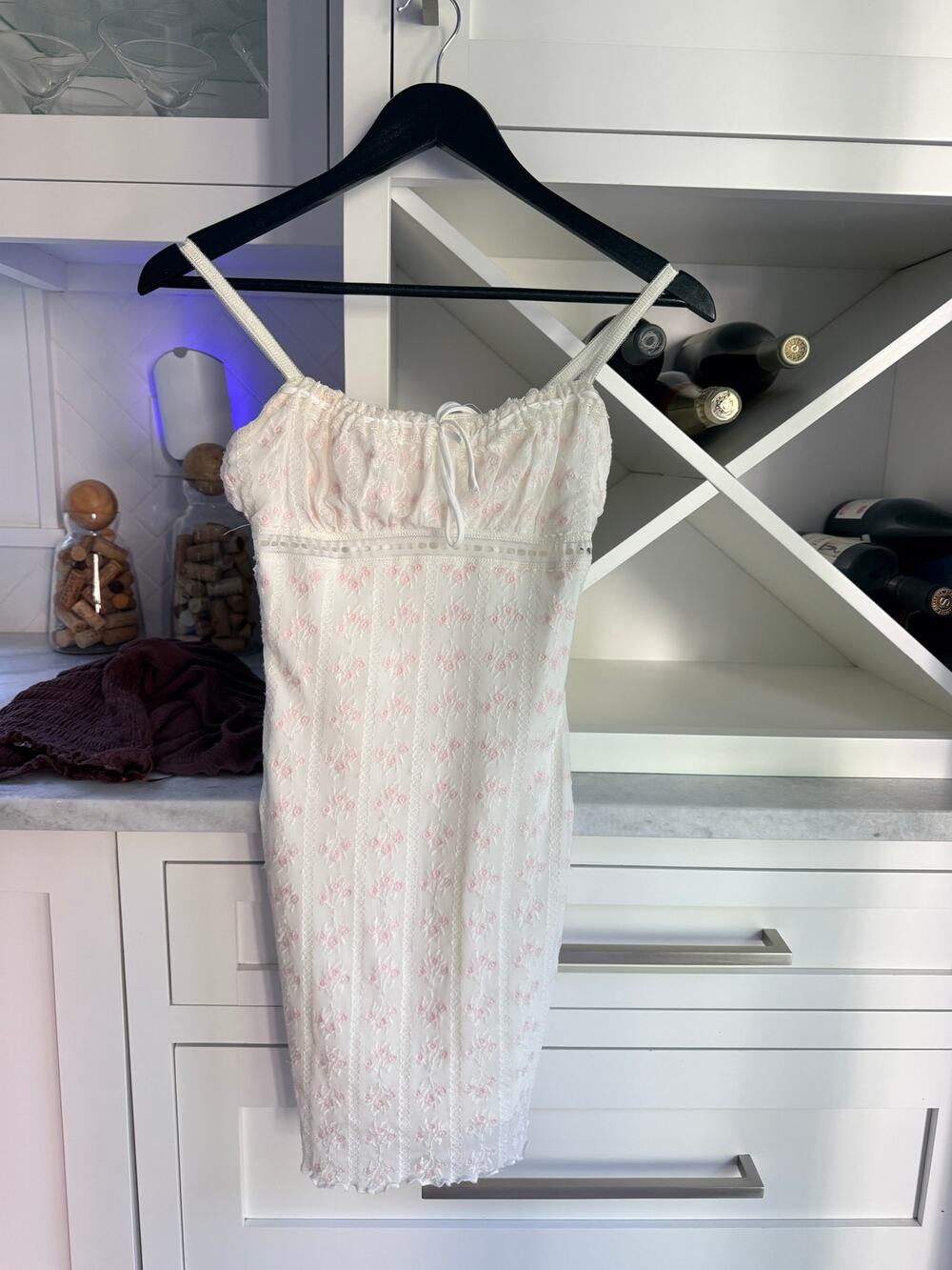 Garage Women's Cream and Pink Dress